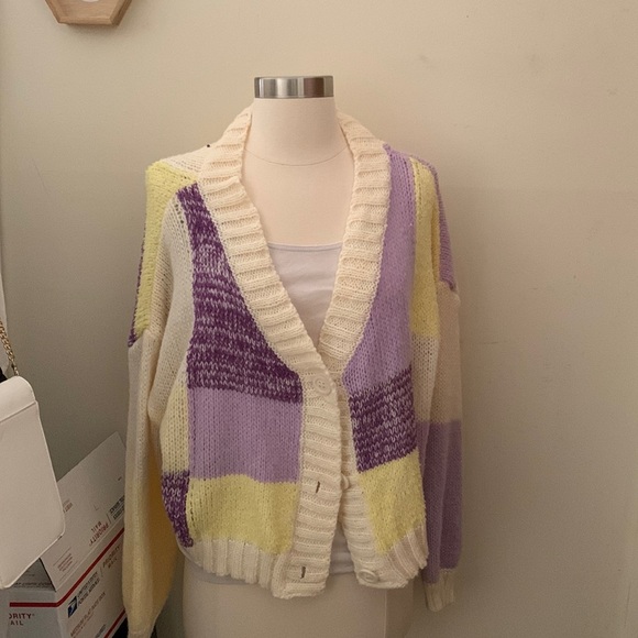 Two Tone Knit Cardigan - Picture 1 of 1
